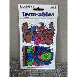 Vintage 1984 Scratch‎ & Sniff Iron-ables Monster Iron On Patch NOS